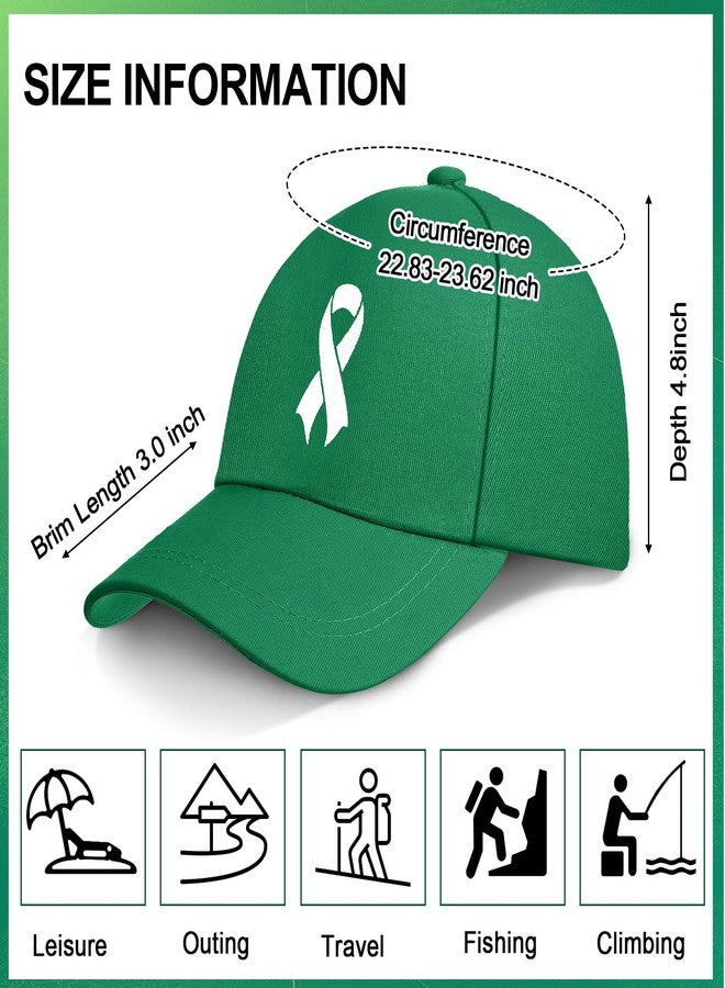 Croloose 15 Pcs Mental Health Awareness Baseball Cap Green Ribbon Trucker Hats for Mental Health Lymphoma Awareness Suicide Prevention - Image 2